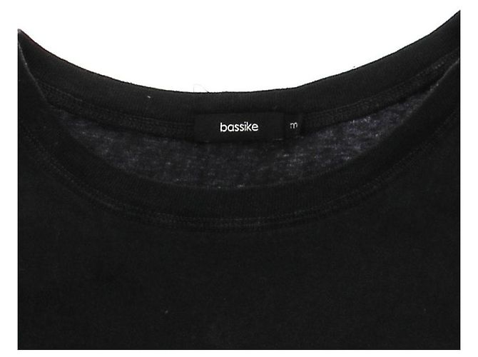 Autre Marque Camiseta de algodón negra estampada BASSIKE Negro - vista 6