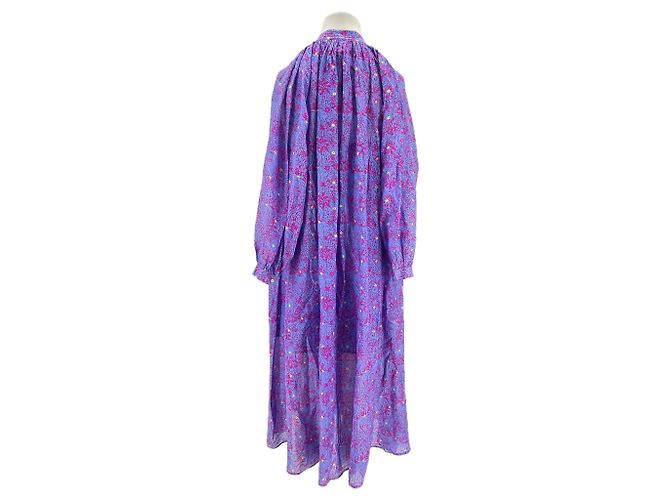 Abito maxi stampato viola e rosa Attic and Barn Porpora - vista 2