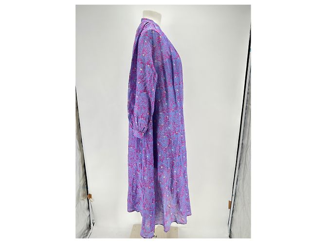 Abito maxi stampato viola e rosa Attic and Barn Porpora - vista 3