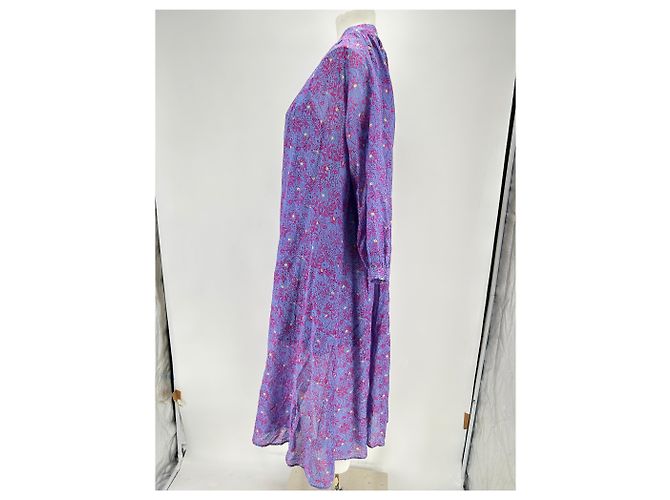 Abito maxi stampato viola e rosa Attic and Barn Porpora - vista 4