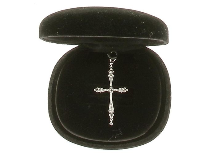 Autre Marque Pendente a croce in argento SANSOEURS - vista 4