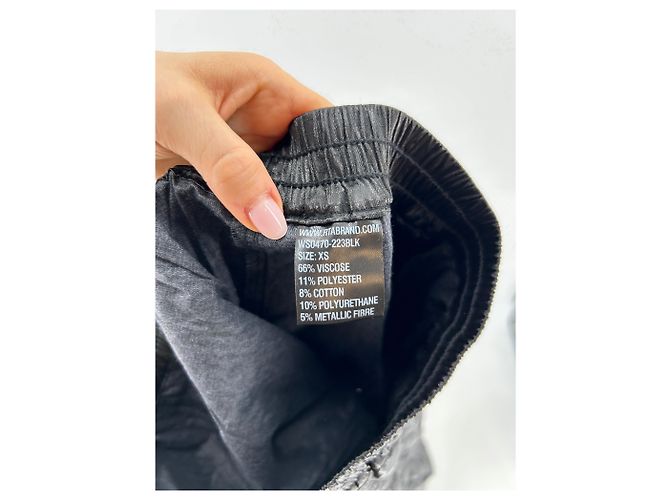 Pantalones de chándal negros efecto vinilo RTA - vista 4