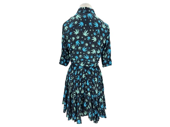 Vestido corto Zadig & Voltaire con estampado de hojas negro algodón 38 - vista 2