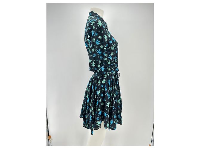 Vestido corto Zadig & Voltaire con estampado de hojas negro algodón 38 - vista 3