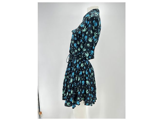 Vestido corto Zadig & Voltaire con estampado de hojas negro algodón 38 - vista 4