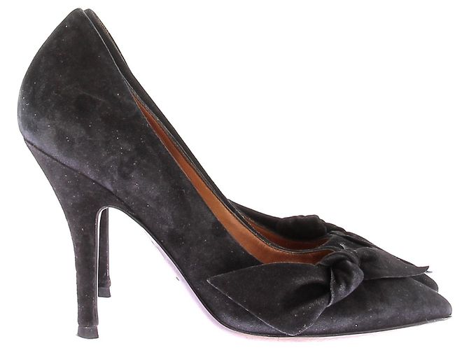 Décolleté Isabel Marant in camoscio nero con fiocchi Taglia 38 - vista 2