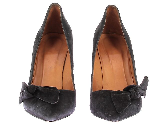 Décolleté Isabel Marant in camoscio nero con fiocchi Taglia 38 - vista 4