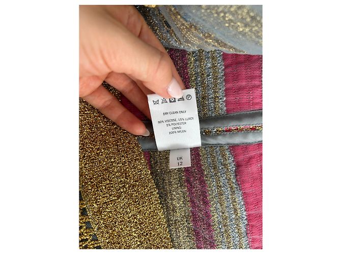 Autre Marque MOLLY GODDARD Ärmelloses mehrfarbiges Langkleid - Ansicht 7