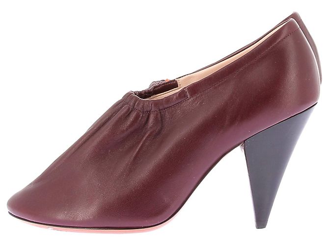 Céline Décolleté in pelle bordeaux Bordò - vista 3