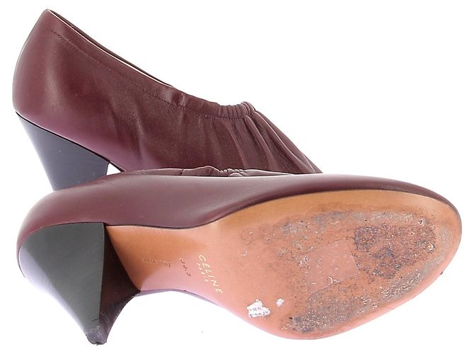 Céline Décolleté in pelle bordeaux Bordò - vista 7