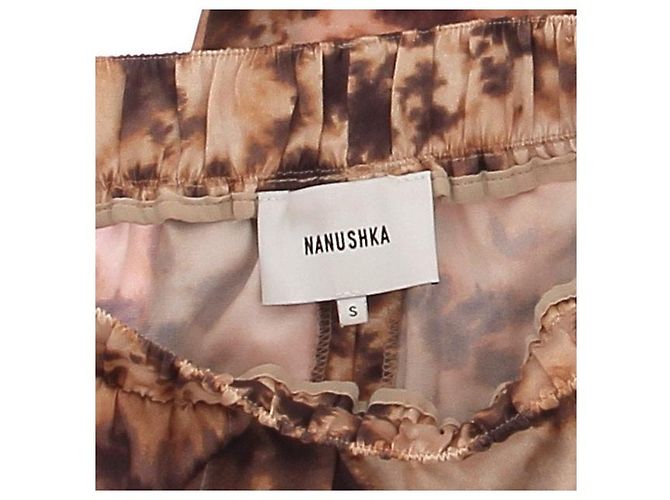 Nanushka Hose mit Bicolor Print Braun - Ansicht 5
