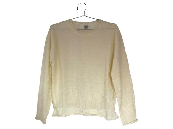 Totême Mohair Spitzenstrick creme M Roh - Ansicht 2