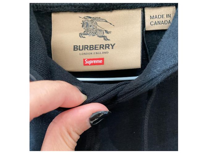 Sweatshirt Burberry Box Logo mit Kapuze schwarz XL - Ansicht 4