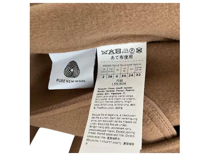 Abrigo de lana MAX MARA con botones M Castaño - vista 5