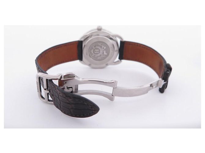 Hermès RELOJ HERMES ARCEAU AR7.710 41 MM ACERO CORREA DE CROCODRILO AUTOMÁTICO Plata - vista 6