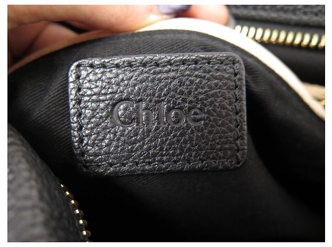 Chloé BOLSO CHLOE PARATY MEDIUM 8HS891 EN CUERO GRANEADO NEGRO - vista 10