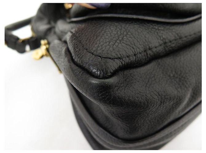 Chloé BOLSO CHLOE PARATY MEDIUM 8HS891 EN CUERO GRANEADO NEGRO - vista 12