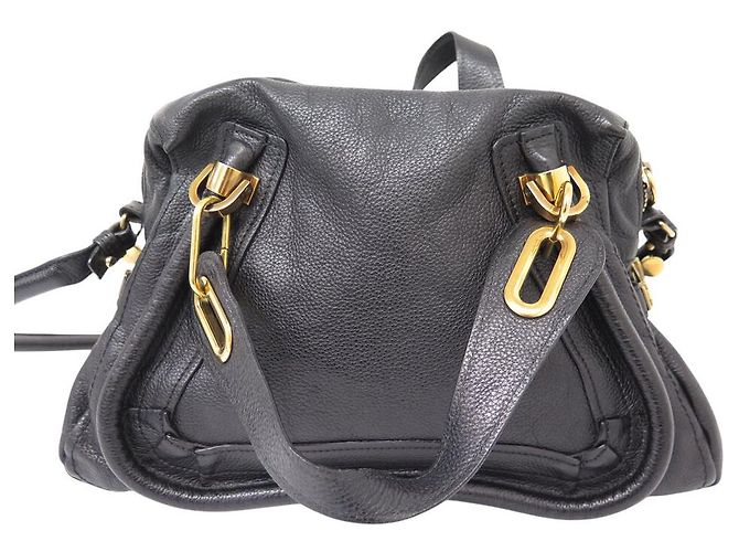 Chloé BOLSO CHLOE PARATY MEDIUM 8HS891 EN CUERO GRANEADO NEGRO - vista 2