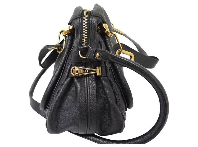 Chloé BOLSO CHLOE PARATY MEDIUM 8HS891 EN CUERO GRANEADO NEGRO - vista 4