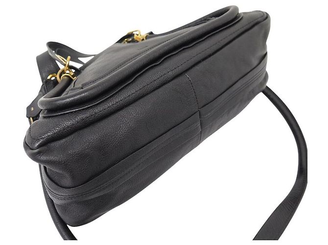 Chloé BOLSO CHLOE PARATY MEDIUM 8HS891 EN CUERO GRANEADO NEGRO - vista 5