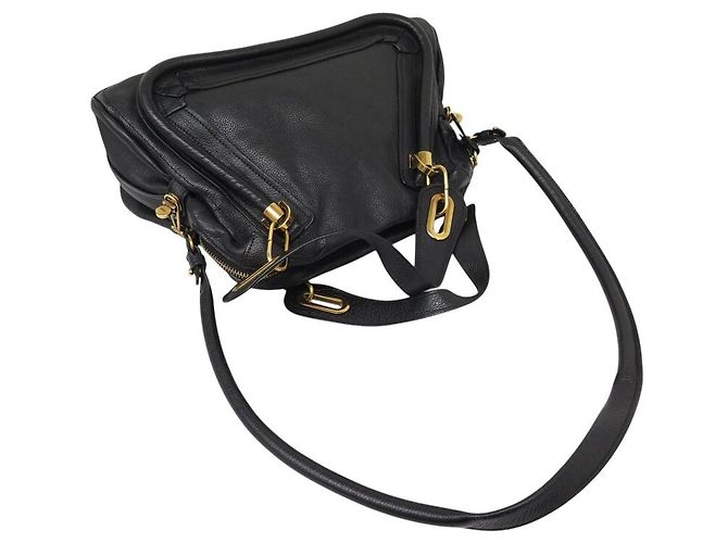 Chloé BOLSO CHLOE PARATY MEDIUM 8HS891 EN CUERO GRANEADO NEGRO - vista 6