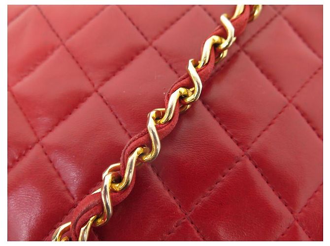 BAG A SPALLA VINTAGE CHANEL CAMERA PM IN PELLE QUILTED ROSSA Rosso - vista 14