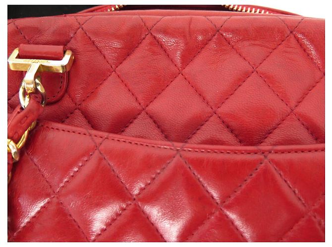 BAG A SPALLA VINTAGE CHANEL CAMERA PM IN PELLE QUILTED ROSSA Rosso - vista 15