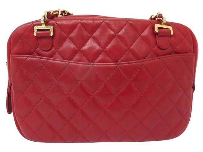 BAG A SPALLA VINTAGE CHANEL CAMERA PM IN PELLE QUILTED ROSSA Rosso - vista 2