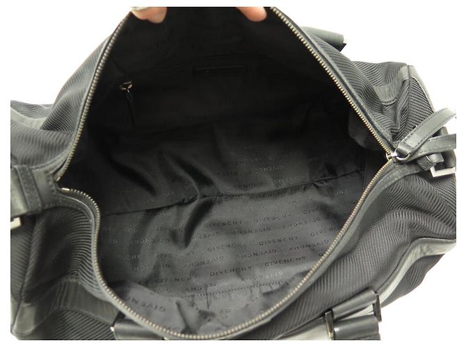 BORSA A MANO GIVENCHY POLOCHON SPORT WEEKENDER IN CANVAS E PELLE NERA - vista 10