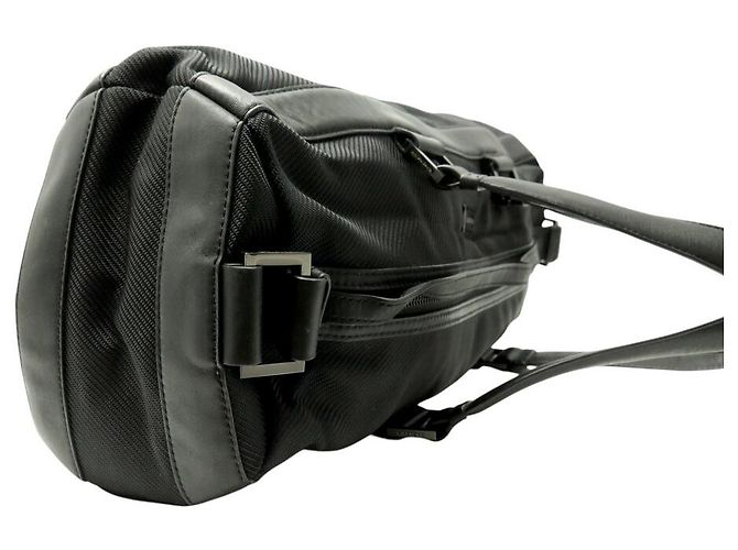BORSA A MANO GIVENCHY POLOCHON SPORT WEEKENDER IN CANVAS E PELLE NERA - vista 4
