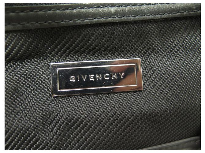 BORSA A MANO GIVENCHY POLOCHON SPORT WEEKENDER IN CANVAS E PELLE NERA - vista 5
