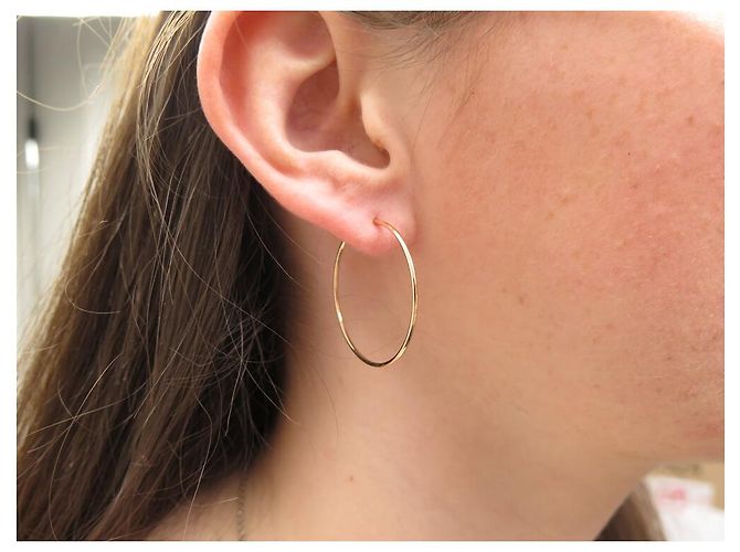 NOVE BRINCOS CREOLES MARGHERITA VANRYCKE EM OURO ROSA 18K Dourado - vista 9