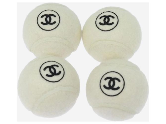 Chanel Conjunto de raquete de tênis e bolas CC pretas Preto - vista 4