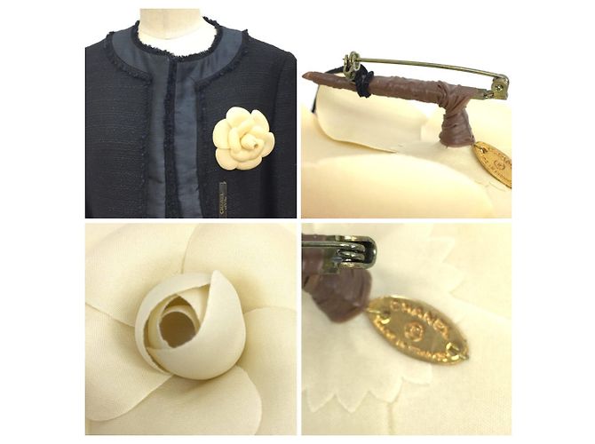 Spilla Corsage Camelia Chanel Bianco Crudo - vista 3