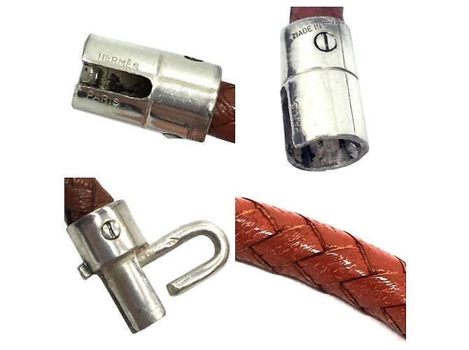 Hermès Constance Choker Halskette Braun Silber - Ansicht 3