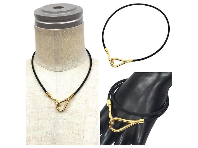Hermès Bracciale choker doppio Jumbo Hermes Nero D'oro - vista 2