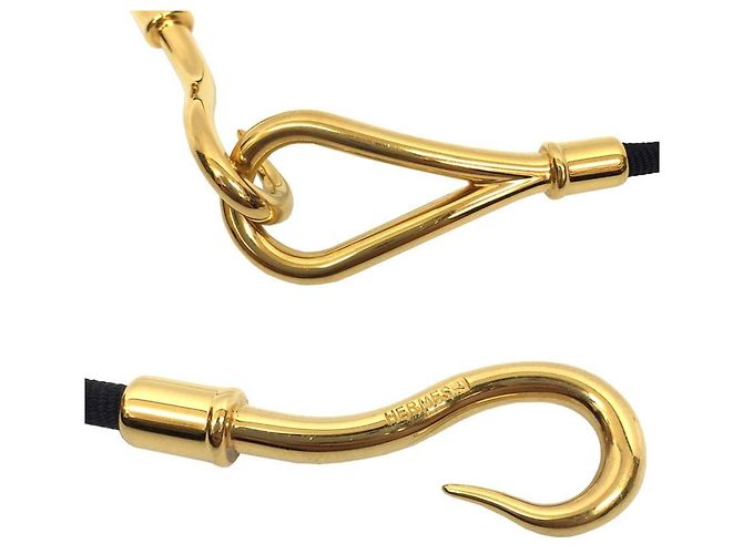 Hermès Bracciale choker doppio Jumbo Hermes Nero D'oro - vista 3