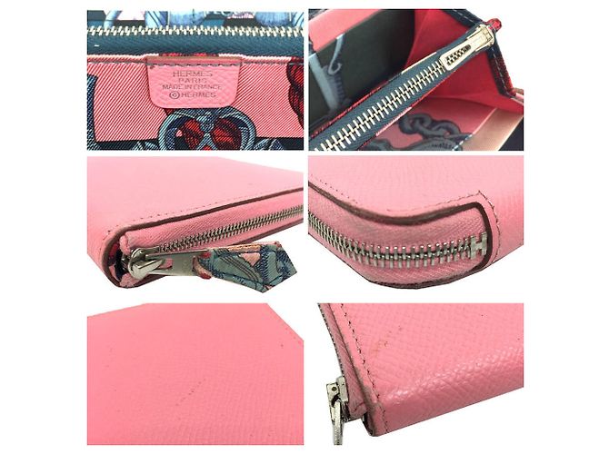 Cartera de seda Azap de Hermès Rosa - vista 3
