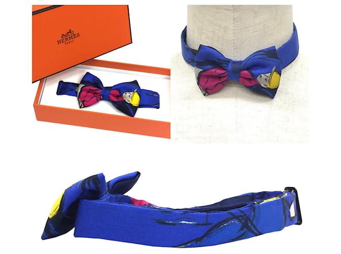 Silk In Hermès Schleife Paddock Hermes Blau - Ansicht 2