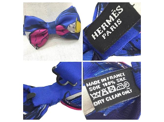 Silk In Hermès Schleife Paddock Hermes Blau - Ansicht 3