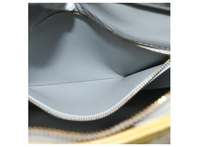 LOUIS VUITTON Monogram Vernis Houston Borsa a Mano Grigia M91053 LV Auth ki5759 Grigio - vista 20