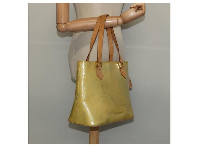 LOUIS VUITTON Monogram Vernis Houston Borsa a Mano Grigia M91053 LV Auth ki5759 Grigio - vista 21