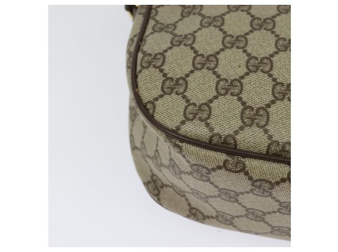 GUCCI GG Supreme Web Borsa Sherry Linea PVC Marrone Oro 89 02 032 Auth 122664 D'oro - vista 12