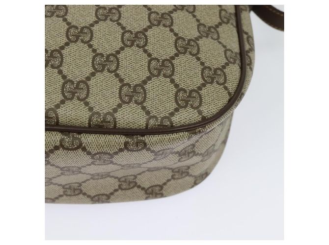 GUCCI GG Supreme Web Borsa Sherry Linea PVC Marrone Oro 89 02 032 Auth 122664 D'oro - vista 13
