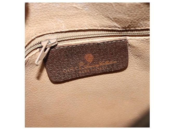 GUCCI GG Supreme Web Borsa Sherry Linea PVC Marrone Oro 89 02 032 Auth 122664 D'oro - vista 15