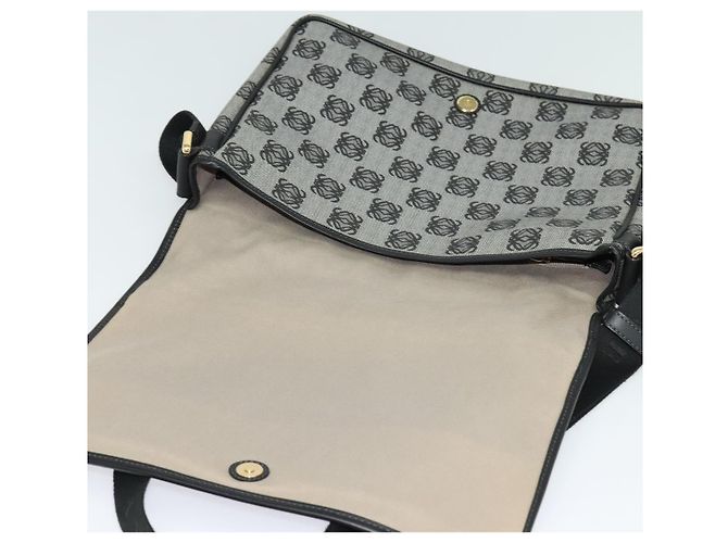 LOEWE Borsa a Spalla Anagram in PVC Pelle Grigia Oro Auth yk18093 Marrone D'oro - vista 10