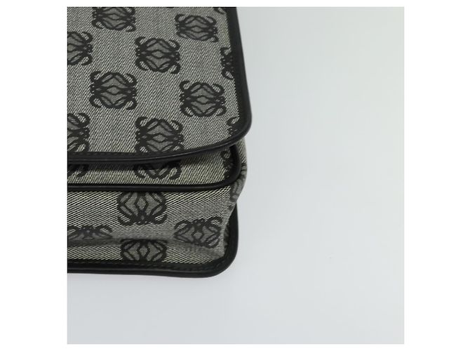 LOEWE Borsa a Spalla Anagram in PVC Pelle Grigia Oro Auth yk18093 Marrone D'oro - vista 15