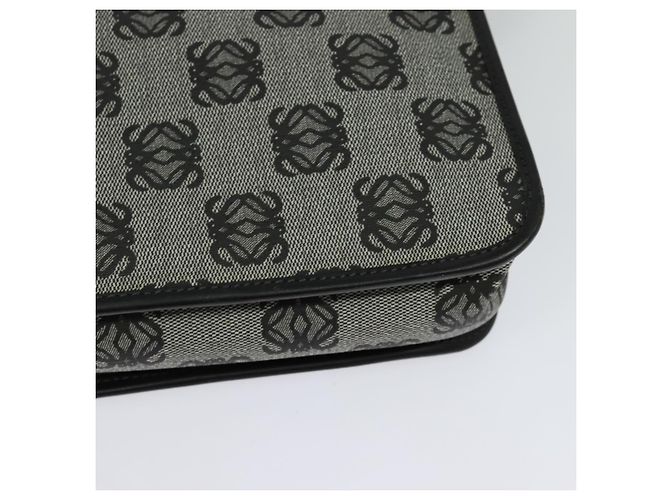 LOEWE Borsa a Spalla Anagram in PVC Pelle Grigia Oro Auth yk18093 Marrone D'oro - vista 17