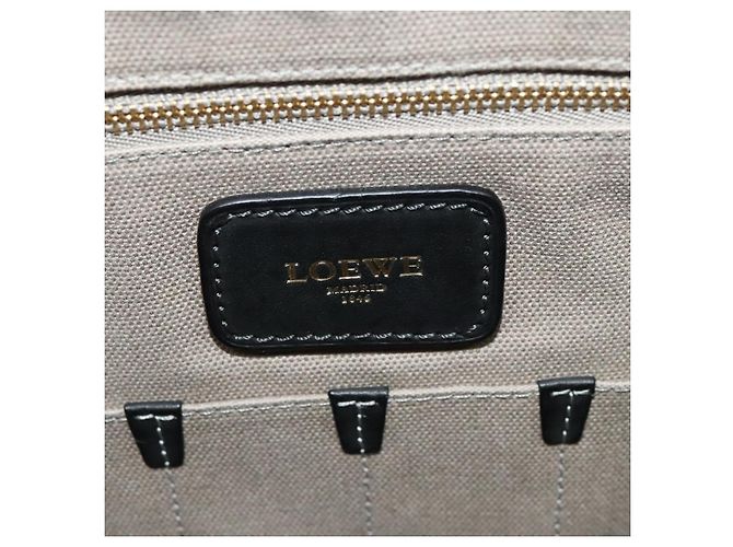 LOEWE Borsa a Spalla Anagram in PVC Pelle Grigia Oro Auth yk18093 Marrone D'oro - vista 18