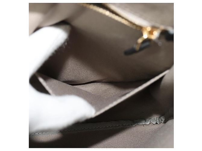 LOEWE Borsa a Spalla Anagram in PVC Pelle Grigia Oro Auth yk18093 Marrone D'oro - vista 22